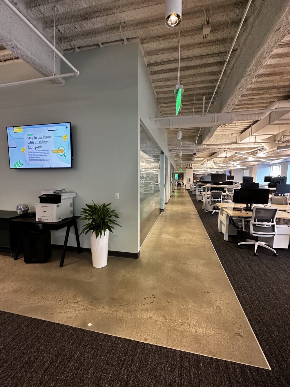 Interior of remodeled office for Mongo DB San Francisco