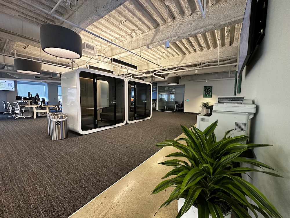 Interior of remodeled office for Mongo DB San Francisco