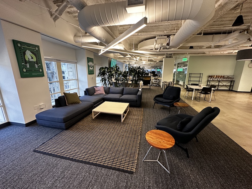 Interior of remodeled office for Mongo DB San Francisco